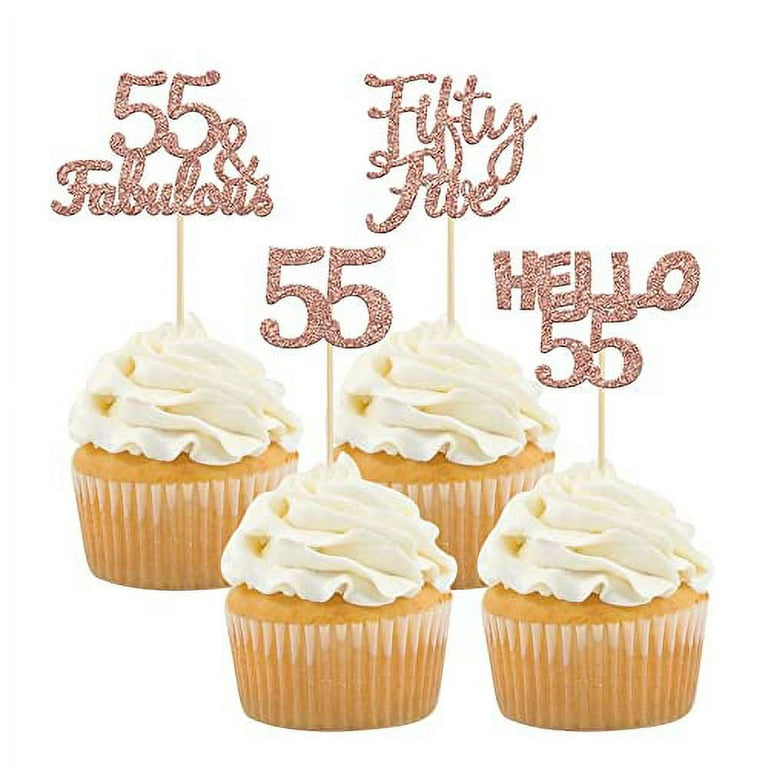 Hello 50 Rose Gold Cake Topper, 50th Birthday Rose Gold Cake Decoration,  Birthday Cake Rose Gold Decorations