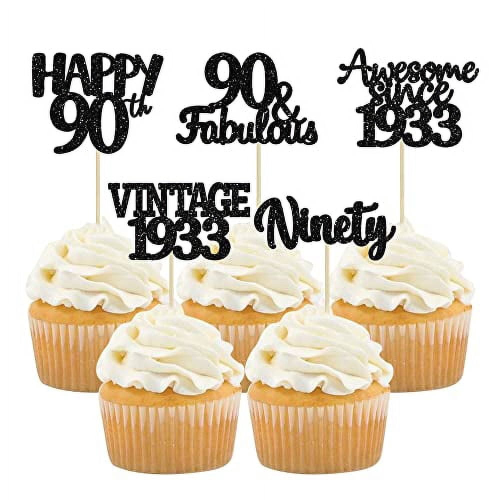 Gyufise 30 decorazioni per cupcake Happy New Year 2025