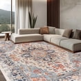 thumbnail image 1 of Gyugmhao 8'x10' Boho Area Rug, Machine Washable Low Pile Carpet, Foldable Non Slip Indoor Floor Mat for Living Room, Office & Home Decor, 1 of 10