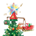 thumbnail image 1 of Gyugmhao Christmas Tree Topper Lighted,Deer and sled Rotating Light and Music Tree top Decoration,Lighted Star Christmas Tree Topper for Christmas Party Holiday Decoration, 1 of 7