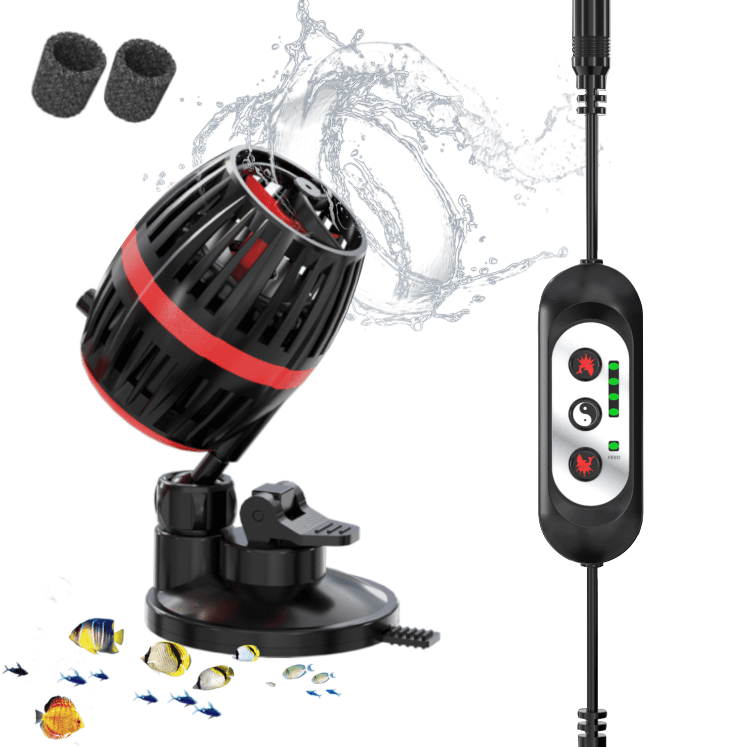 Gyugmhao Wave Maker for Aquarium,660-1840GPH 12W Aquarium Circulation Pump,4 Modes Adjustable Water Flow Pump for 50-120 Gal Saltwater & Freshwater Fish Tanks,Energy-Efficient for Fish Keepers