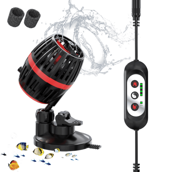 Gyugmhao Wave Maker for Aquarium,660-1840GPH 12W Aquarium Circulation Pump,4 Modes Adjustable Water Flow Pump for 50-120 Gal Saltwater & Freshwater Fish Tanks,Energy-Efficient for Fish Keepers