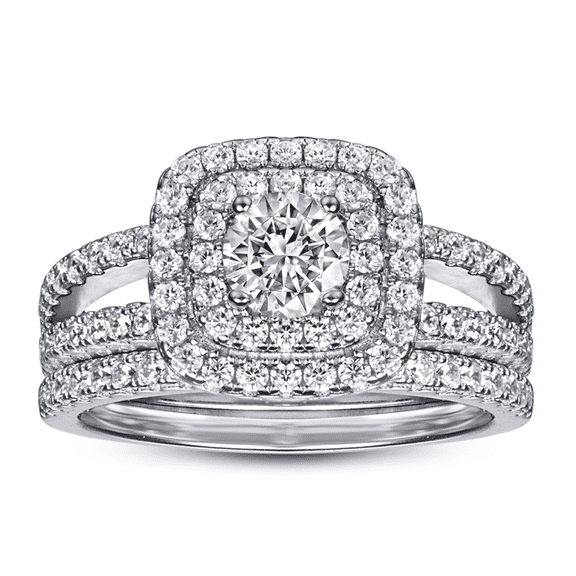 Gyugmhao Wedding Ring Set for Women,Bridal Set 925 Sterling Silver AAAAA Zirconia,Best Gifts for Women,Wife