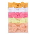 thumbnail image 1 of Gyujnb 5-Pack Baby Girl Bow Turban Headbands Soft Stretchy Fabric Hairbands for Daily Wear & Baby Photos, 1 of 3