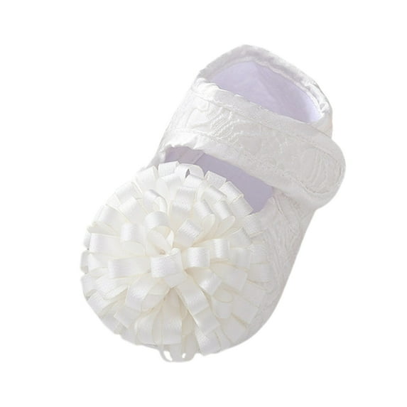 Gyujnb Baby Shoes Fashionable Cute Flower Decoration Hook Loop Lightweight Walking Shoes,0-6 Months