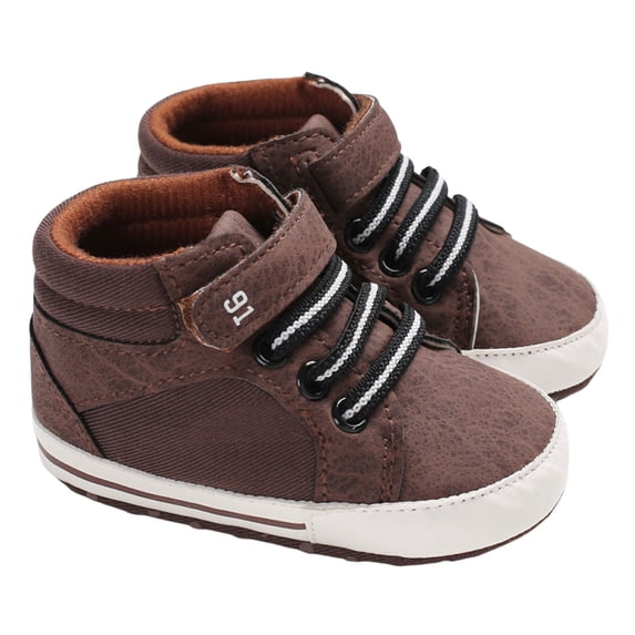 Gyujnb Baby Sneakers Soft Sole First Shoes for High Top Casual Toddler Shoes Lightweight Breathable Comfortable Learning Walking Shoes,Boys Shoes,Girls Shoes,Size:11