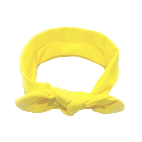 Gyujnb Baby Toddler Girl Rabbit Ear Bow Headband Soft Stretchy Knotted Turban Hairband for Daily Wear
