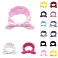 thumbnail image 1 of Gyujnb Baby Toddler Girl Rabbit Ear Bow Headband Soft Stretchy Knotted Turban Hairband for Daily Wear, 1 of 1