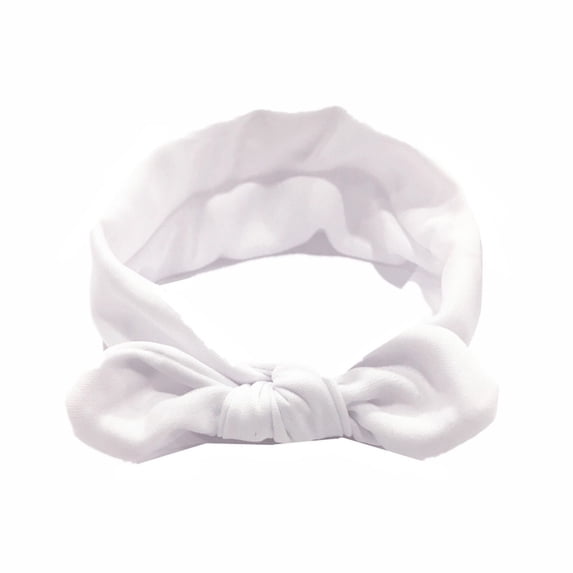 Gyujnb Baby Toddler Girl Rabbit Ear Bow Headband Soft Stretchy Knotted Turban Hairband for Daily Wear