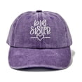 thumbnail image 1 of Gyujnb Big Sister Embroidered Kids Baseball Cap Retro Washed Adjustable Sun Hat, 1 of 2