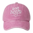 thumbnail image 1 of Gyujnb Big Sister Embroidered Kids Baseball Cap Retro Washed Adjustable Sun Hat, 1 of 2