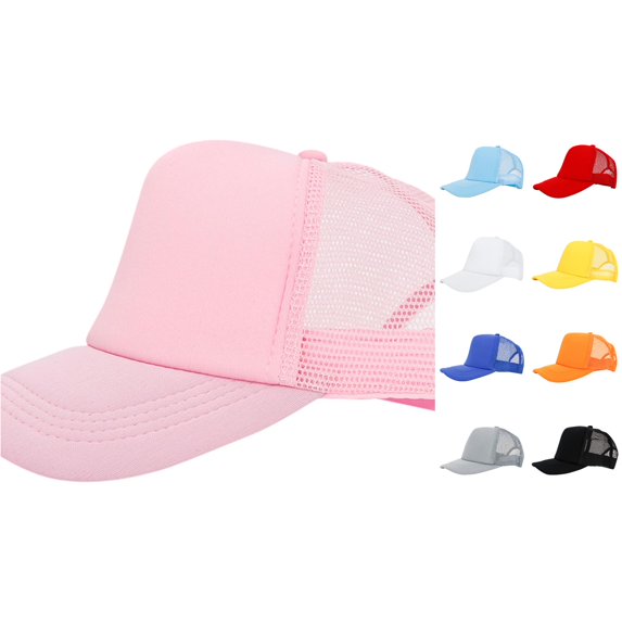 Gyujnb Blank Foam Mesh Spliced Trucker Cap Adjustable Snapback Outdoor Sun Block Hat (Unisex Adults),M