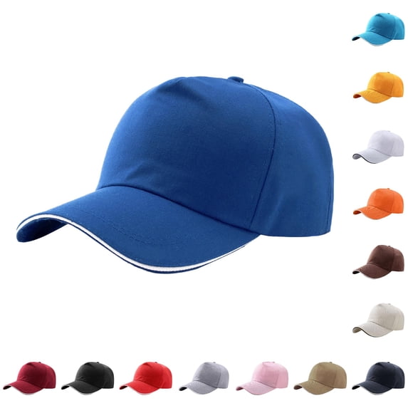Gyujnb Blank Twill Baseball Cap Adjustable Strap Outdoor Sun Block Hat (Unisex Adults),One Size