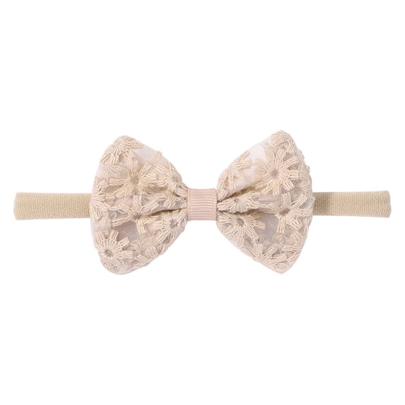 Gyujnb Bow Headband with Embroidery and Printing Cute Baby Headband That Won't Damage Hair Baby Hair