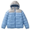 thumbnail image 1 of GYUJNB Boys Color Down Padded Jacket Warm Winter Hooded Coat for Children Lightweight Insulated Outerwear,Size:13-14 Years, 1 of 7