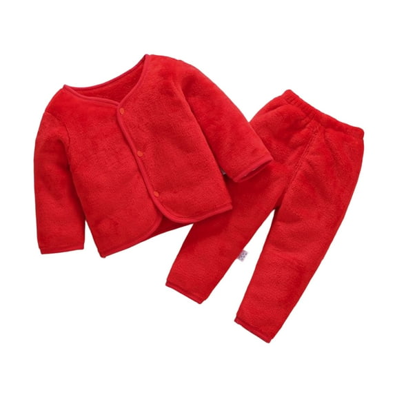 Gyujnb Boys Flannel Pajama Set Cozy Loungewear for Toddler Soft Warm Winter Sleepwear Playday Comfort Two Piece Outfit,Size:6-12 Months