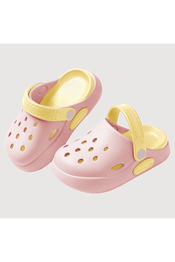 Gyujnb Boys & Girls Closed Toe Clog Sandals, Lightweight EVA Pull-On Shoes for Summer (Toddler, Little Boys, Little Girls),4.5-5 Years