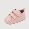 thumbnail image 1 of Gyujnb Boys Girls Solid Color Crib Shoes, Hook and Loop Flat Sole Lightweight Comfortable Baby Shoes(Toddler),6-12 Months, 1 of 2