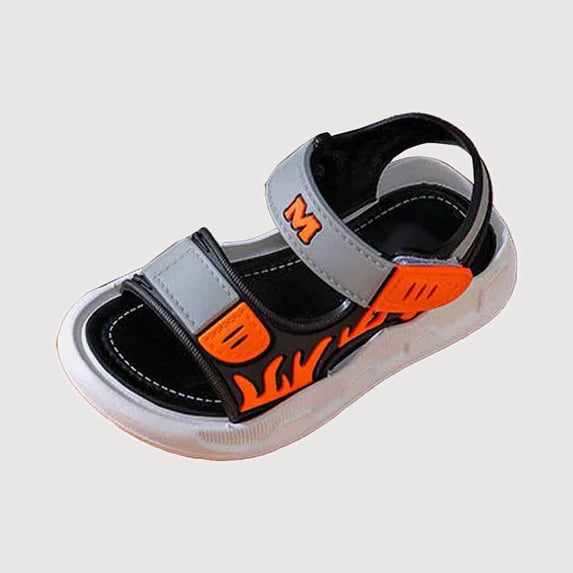 Gyujnb Boys Open Toe Sport Sandals Adjustable Strap Breathable Casual Outdoor Summer Shoes Flat Heel (Boys),1.5-2 Years