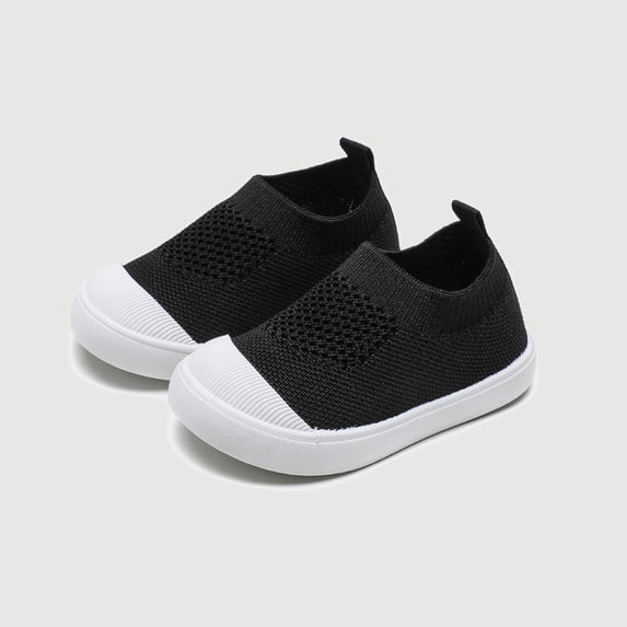 Gyujnb Boys Pull on Sneakers, Toddlers Lightweight Breathable Walking Shoes, Medium Width, Flat Heel, Closed Toe (Toddler, Little Boys),3-3.5 Years