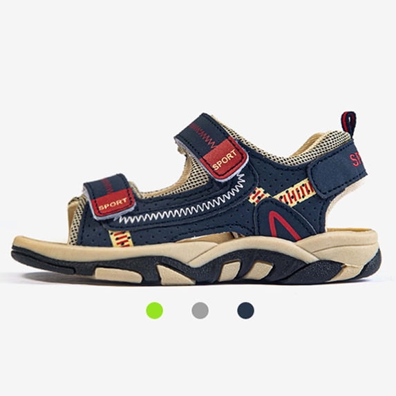Gyujnb Boys Sandals for Kids Comfortable Adjustable Hook and Loop Strap Casual Outdoor Summer Beach Shoes for Daily Wear,5-5.5 Years