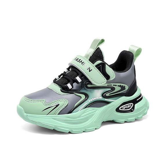 Gyujnb Boys Sneakers,Boys Sneakers for Kids Lightweight Breathable Casual Sports Shoes Soft Sole Running Shoes Fashionable Leather Upper Durable for Daily Wear-Boys Shoes,Girls Shoes,Size:12