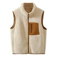 thumbnail image 1 of Gyujnb Boys Warm Fleece Vest Jacket for Kids Soft Thermal Outerwear Cozy Winter Open Front Cardigan Padded Insulation Lightweight Windproof Outdoor Play-Girls Jacket,Boys Jacket,Size:6-7 Years, 1 of 3
