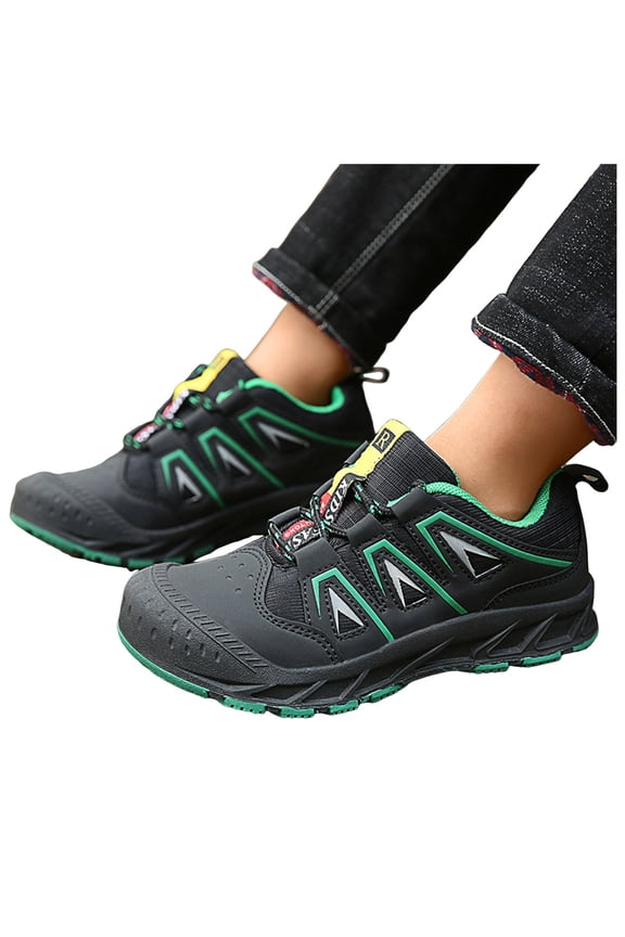 Gyujnb Boys and Girls Outdoor Hiking Sneakers Thick Sole Athletic Running Shoes (Unisex),9.5-10 Years