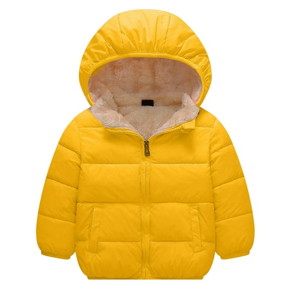 Gyujnb Boys' and Girls' Padded Coat and Thickened Baby Hooded Jacket Children's Down Jacket,Size:1-2 Years