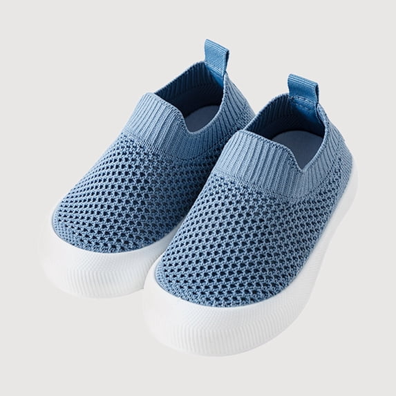 Gyujnb Boys and Girls Pull on Mesh First Walking Shoes, Closed Toe Soft Sole Breathable Baby Shoes (Baby, Toddler),0-6 Months