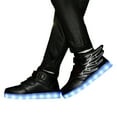 thumbnail image 1 of Gyujnb Boys and Girls Wing LED Light up High Top Sneakers Hook and Loop Casual Shoes (Unisex),11-11.5 Years, 1 of 4
