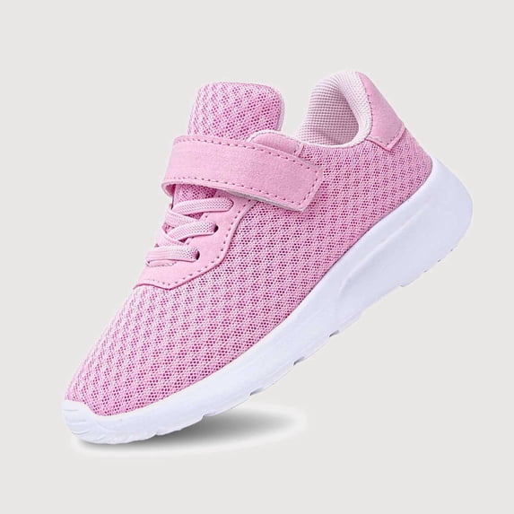 Gyujnb Breathable Mesh Hook and Loop Low Top Lightweight Casual Sneakers (Little Girls, Big Girls),10.5-11 Years