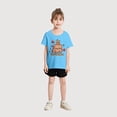thumbnail image 1 of Gyujnb Capybara Print Crew Neck Summer Short Sleeve Casual Pullover Loose Fit Casual Top (Little Girls, Big Girls),7-8 Years, 1 of 3