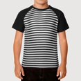 thumbnail image 1 of Gyujnb Carnival Striped Print Raglan Short Sleeve Top Comfortable Casual Tee for Kids (Baby,Little Boys),18, 1 of 3