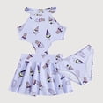 thumbnail image 1 of Gyujnb Cartoon Print Two-Piece Swimsuit, Cute Halter Tankini with Skirted Bottom (Toddler,Little Girls),3-4 Years, 1 of 8
