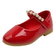 thumbnail image 1 of Gyujnb Children Kid Baby Girls Solid Flower Student Single Soft Dance Princess Shoes,4.5-5 Years, 1 of 1