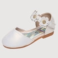 thumbnail image 1 of Gyujnb Closed Toe Shoes with Flower Pearl Detail, Hook and Loop Strap Casual Shoes (Girls),9.5-10 Years, 1 of 6