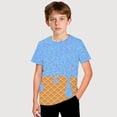 thumbnail image 1 of Gyujnb Dessert Themed Graphic Short Sleeve T Shirt Comfortable Casual Tee for Daily Wear Youth Apparel (Unisex),3-4 Years, 1 of 5