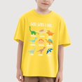 thumbnail image 1 of Gyujnb Dinosaur Graphic Short Sleeve Crew Neck T Shirt Comfortable Casual Tee for Everyday Summer Activities (Baby,Little Boys),5-6 Years, 1 of 3