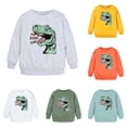 thumbnail image 1 of Gyujnb Dinosaur Printed Casual Long Sleeve Crew Neck Sweatshirt Daily Winter Wear Top (Toddler,Little Boys),7-8 Years, 1 of 9