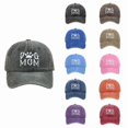 thumbnail image 1 of Gyujnb Dog Mom Embroidered Washed Baseball Cap Outdoor Adjustable Sun Hat for Women, 1 of 3