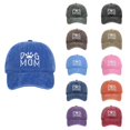 thumbnail image 1 of Gyujnb Dog Mom Embroidered Washed Baseball Cap Outdoor Adjustable Sun Hat for Women, 1 of 3