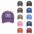 thumbnail image 1 of Gyujnb Dog Mom Embroidered Washed Baseball Cap Outdoor Adjustable Sun Hat for Women, 1 of 3