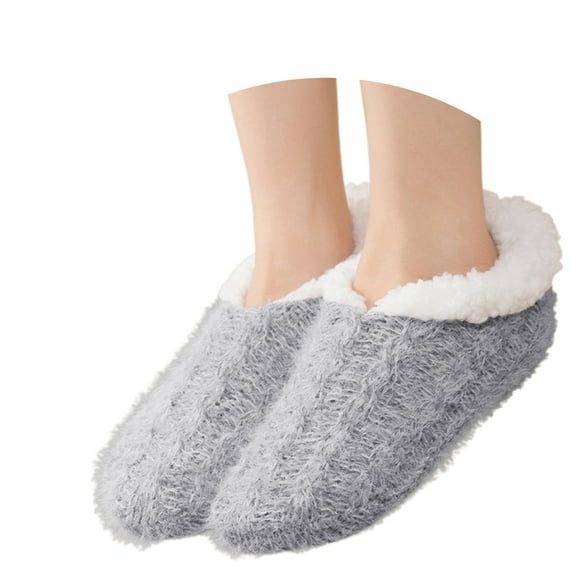 Gyujnb Fleece Sleep Socks Cozy Indoor Slipper Socks for Winter Warmth and Home Comfort
