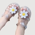 thumbnail image 1 of Gyujnb Flower Jelly Sandals for Girls, Buckle Strap, Flat, Closed Toe Summer Beach Shoes (Toddler, Little Girls, Big Girls),4.5-5 Years, 1 of 3