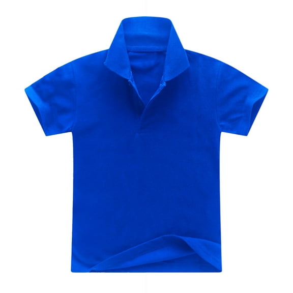 Gyujnb Girls Boys Short Classic Loose Short Tunic Tops Soft Blouse Sleeve Solid Polo Shirts Tee Tops,Size:18-24 Months