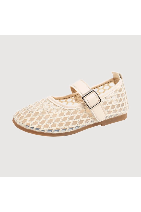 Gyujnb Girls Breathable Mesh Mary Jane Shoes, Soft Sole Closed Toe Footwear for Toddler and Little Girls (Toddler/Little Girls),11-11.5 Years