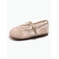 thumbnail image 1 of Gyujnb Girls' Cute Floral Lace Mary Janes Comfortable Soft Sole for Daily Wear & Summer, Closed Toe Flat Heel,4-5 Years, 1 of 2