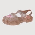 thumbnail image 1 of Gyujnb Girls Heart Glitter Jelly Sandals, Soft Sole Closed Toe Footwear for Toddler and Little Girls (Toddler/Little Girls),3.5-4 Years, 1 of 8