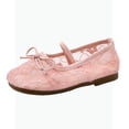 thumbnail image 1 of Gyujnb Girls' Lace Bow Mary Jane Flats Breathable Soft Sole Summer Casual Shoes, Closed Toe,12-18 Months, 1 of 6